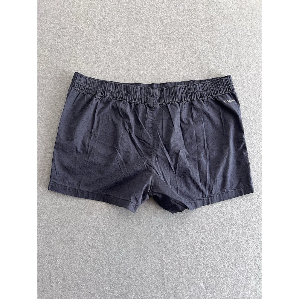 Columbia Womens XL Shorts Ripstop Cotton Outdoor Hiking Fishing Blue Pockets